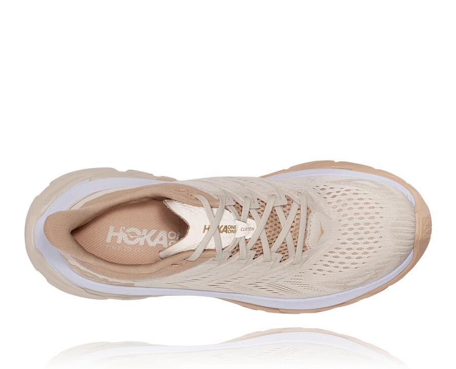 Hoka One One Running Shoes Mens Beige - Clifton Edge - 46928JHVX